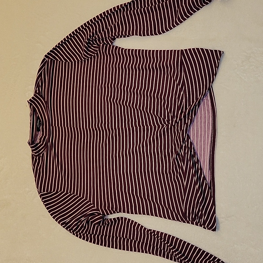 Women's Plus stretch long sleeve stripped Blouse 3X LIKE NEW 👍